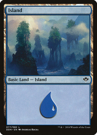 Island (77) [Duel Decks: Speed vs. Cunning] | Cards and Coasters CA