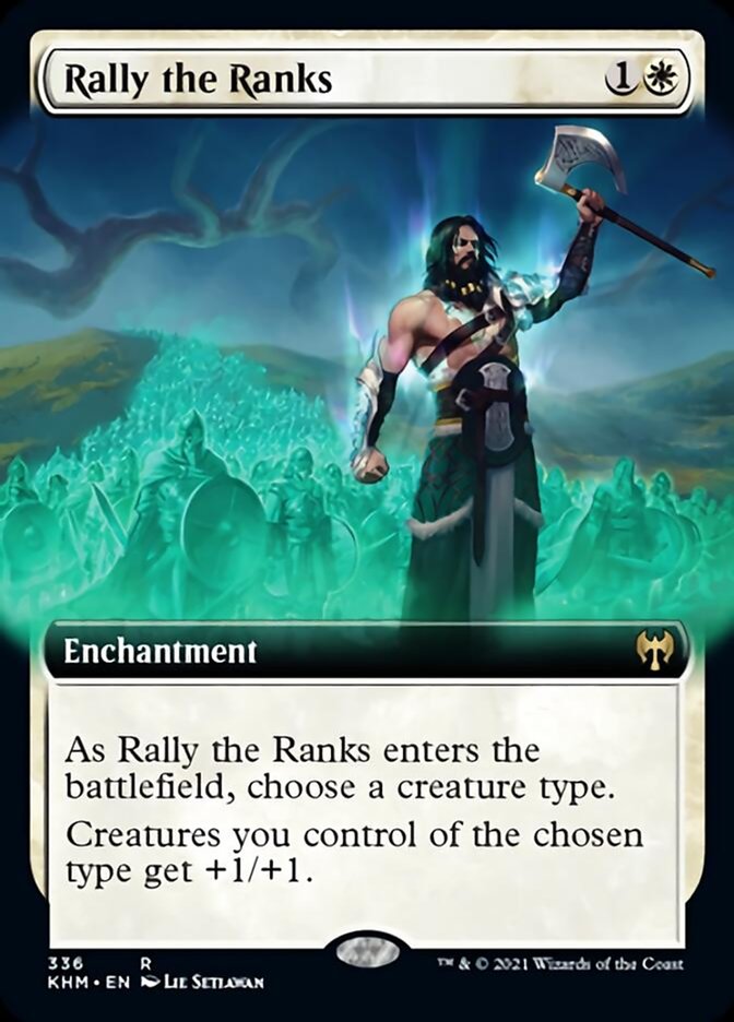 Rally the Ranks (Extended Art) [Kaldheim] | Cards and Coasters CA