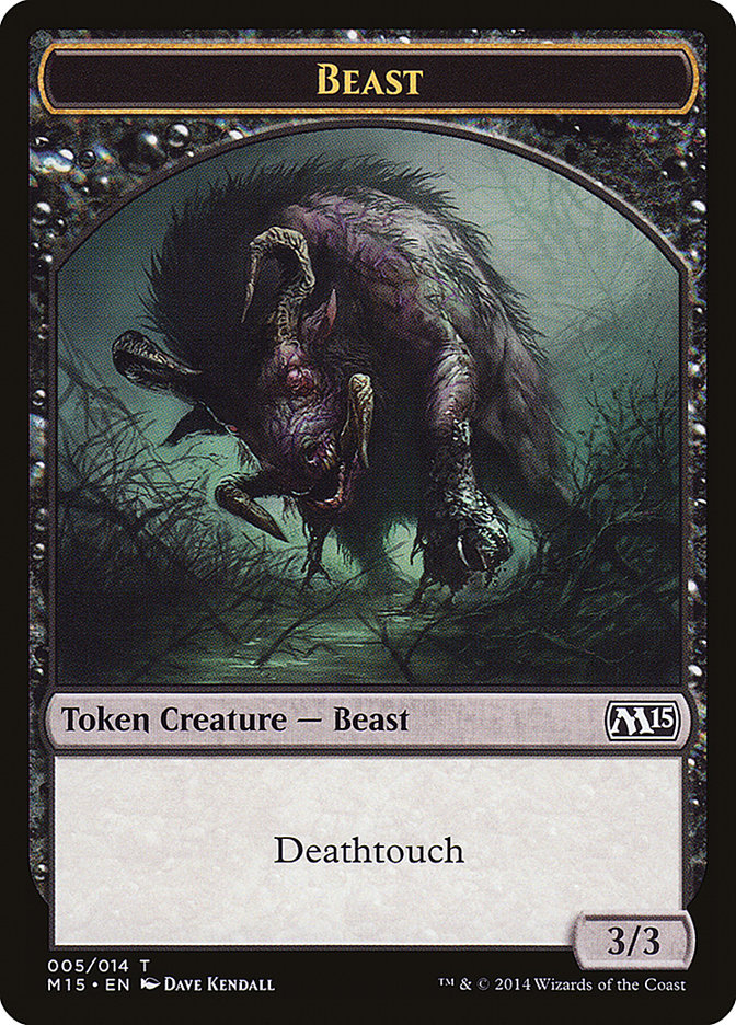 Beast (005/014) [Magic 2015 Tokens] | Cards and Coasters CA