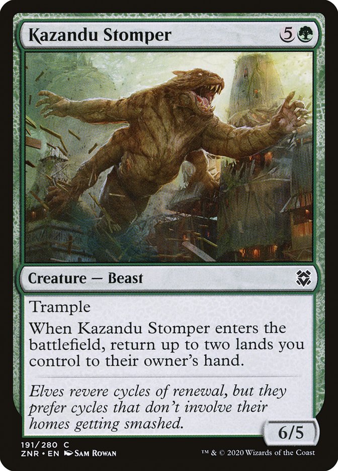 Kazandu Stomper [Zendikar Rising] | Cards and Coasters CA