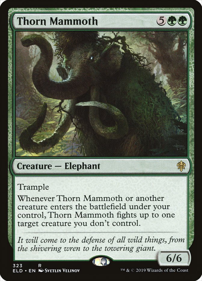 Thorn Mammoth [Throne of Eldraine] | Cards and Coasters CA