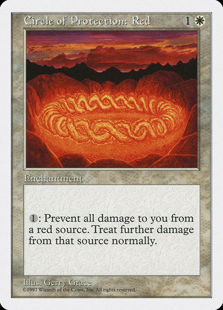 Circle of Protection: Red [Fifth Edition] | Cards and Coasters CA