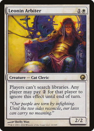 Leonin Arbiter [Scars of Mirrodin] | Cards and Coasters CA