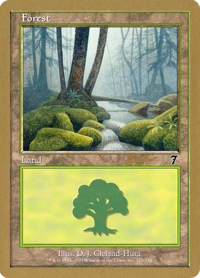 Forest (328) (Sim Han How) [World Championship Decks 2002] | Cards and Coasters CA