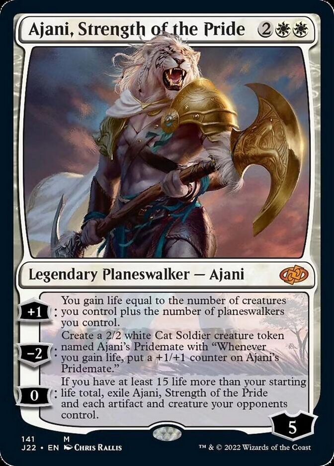 Ajani, Strength of the Pride [Jumpstart 2022] | Cards and Coasters CA