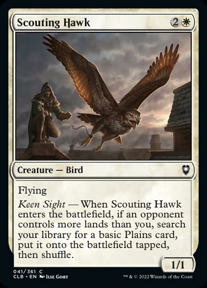 Scouting Hawk [Commander Legends: Battle for Baldur's Gate] | Cards and Coasters CA