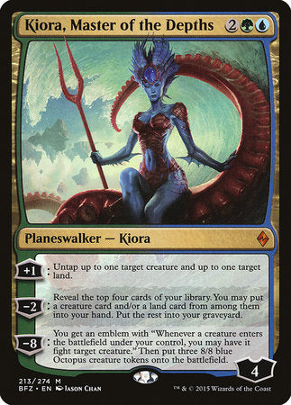 Kiora, Master of the Depths [Battle for Zendikar] | Cards and Coasters CA