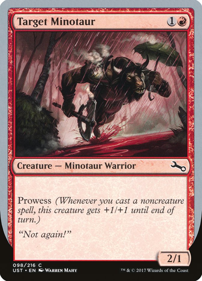 Target Minotaur (Rain Art) [Unstable] | Cards and Coasters CA