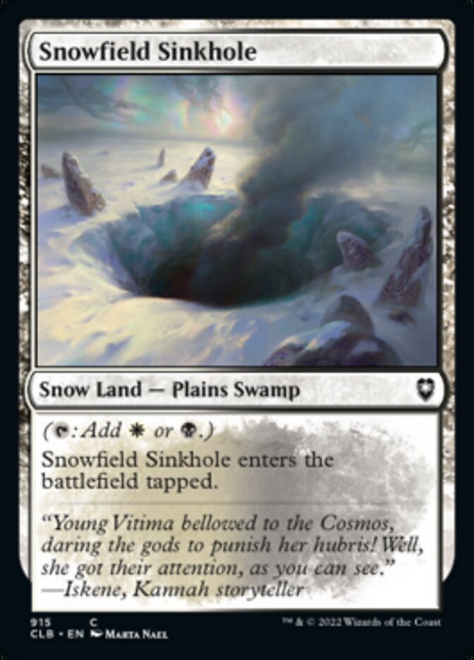 Snowfield Sinkhole [Commander Legends: Battle for Baldur's Gate] | Cards and Coasters CA