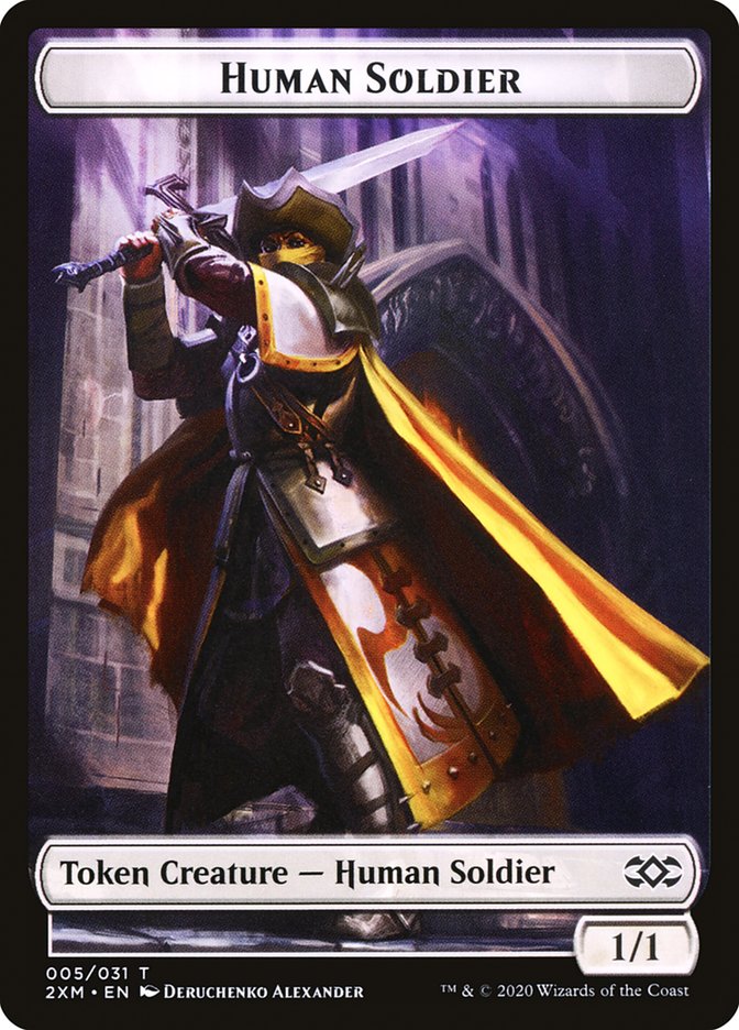 Human Soldier Token [Double Masters] | Cards and Coasters CA