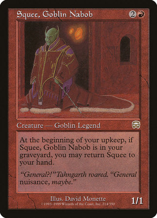 Squee, Goblin Nabob [Mercadian Masques] | Cards and Coasters CA