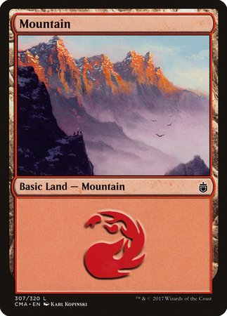 Mountain (307) [Commander Anthology] | Cards and Coasters CA