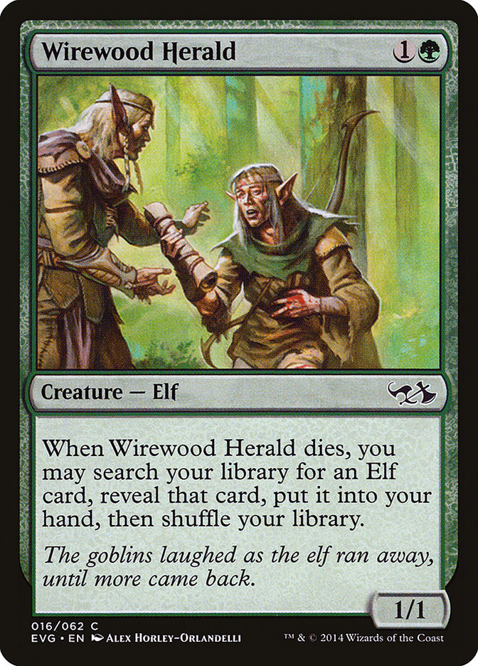 Wirewood Herald (Elves vs. Goblins) [Duel Decks Anthology] | Cards and Coasters CA