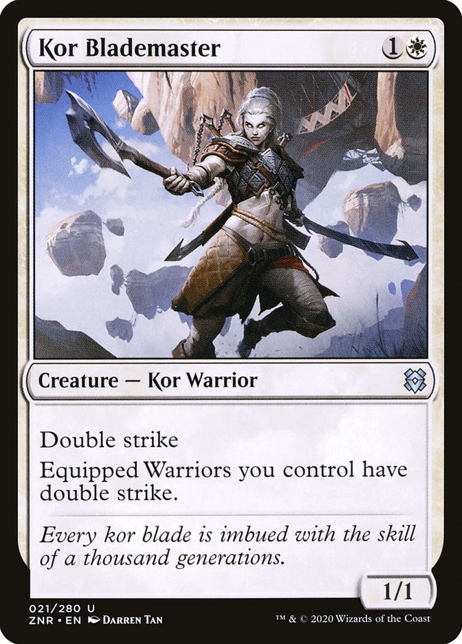Kor Blademaster [Zendikar Rising] | Cards and Coasters CA