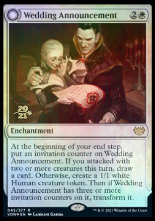 Wedding Announcement // Wedding Festivity [Innistrad: Crimson Vow Prerelease Promos] | Cards and Coasters CA