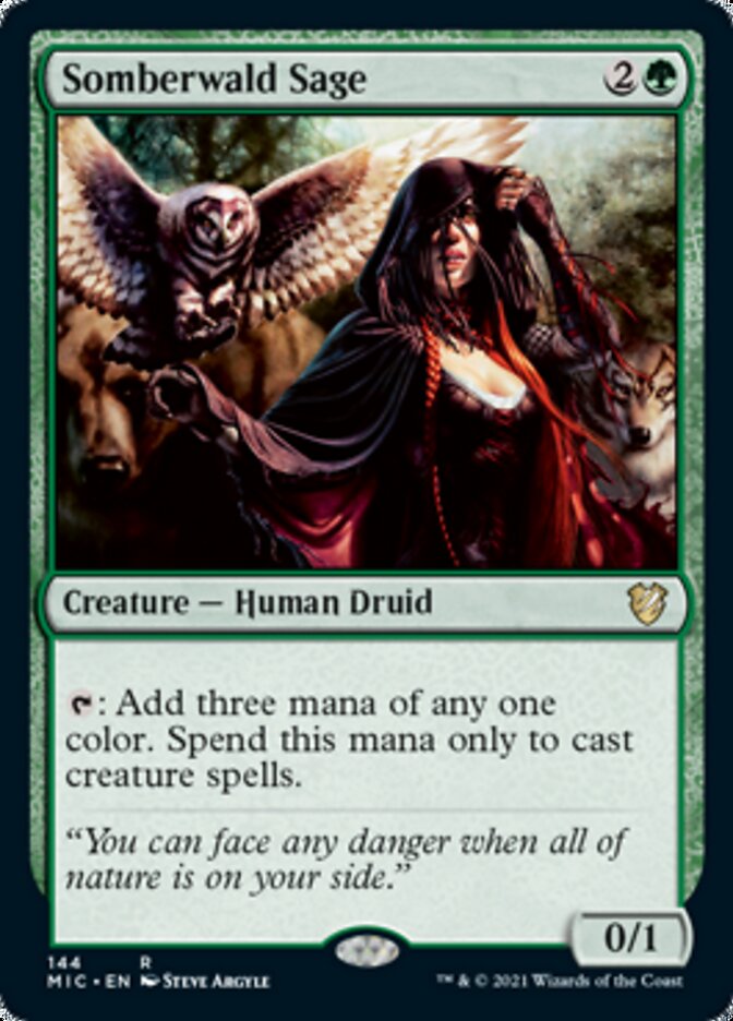 Somberwald Sage [Innistrad: Midnight Hunt Commander] | Cards and Coasters CA