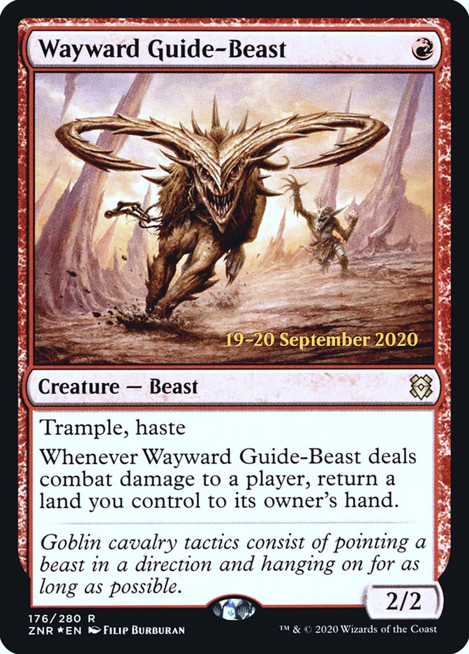 Wayward Guide-Beast  [Zendikar Rising Prerelease Promos] | Cards and Coasters CA