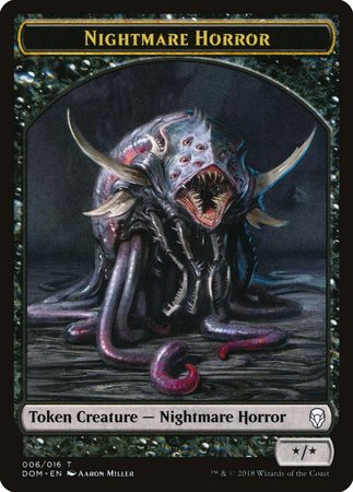 Nightmare Horror Token [Dominaria Tokens] | Cards and Coasters CA