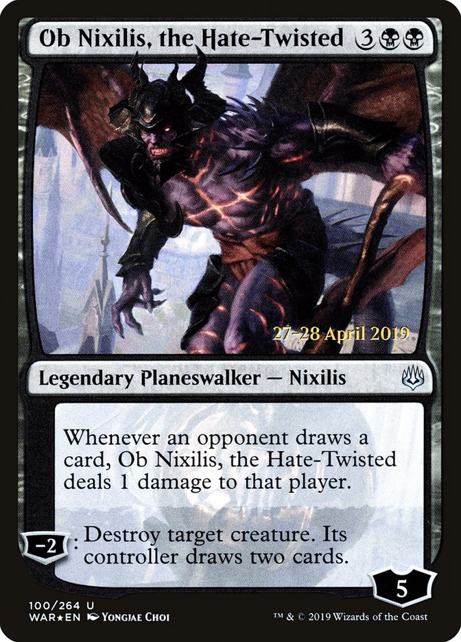 Ob Nixilis, the Hate-Twisted  [War of the Spark Prerelease Promos] | Cards and Coasters CA