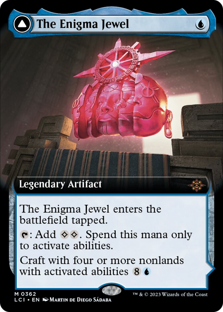 The Enigma Jewel // Locus of Enlightenment (Extended Art) [The Lost Caverns of Ixalan] | Cards and Coasters CA