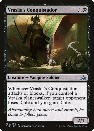 Vraska's Conquistador [Rivals of Ixalan] | Cards and Coasters CA