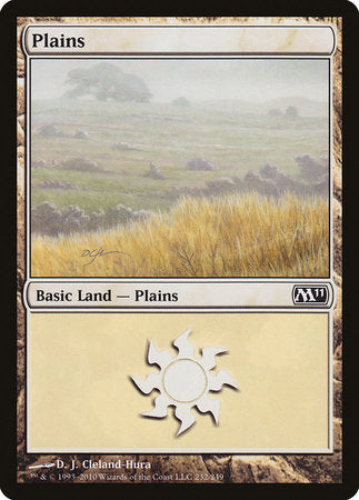 Plains (232) [Magic 2011] | Cards and Coasters CA