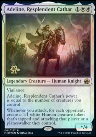 Adeline, Resplendent Cathar [Innistrad: Midnight Hunt Prerelease Promos] | Cards and Coasters CA