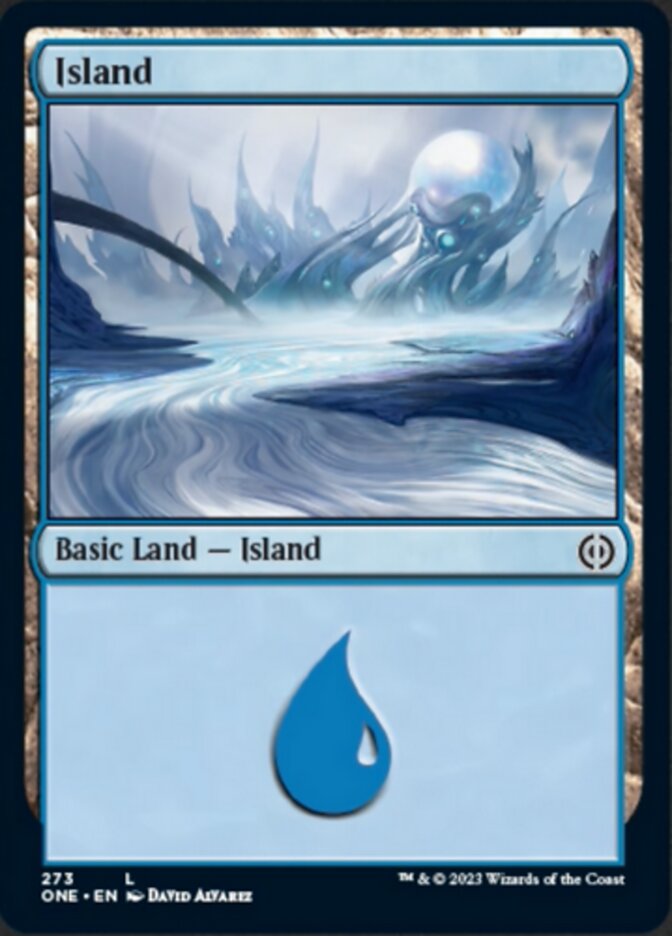 Island (273) [Phyrexia: All Will Be One] | Cards and Coasters CA