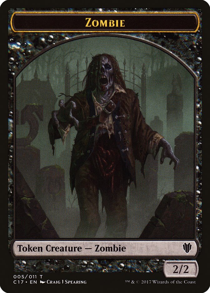 Vampire // Zombie Double-sided Token [Commander 2017 Tokens] | Cards and Coasters CA