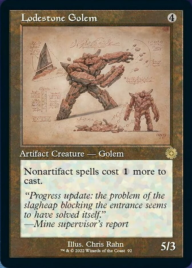 Lodestone Golem (Retro Schematic) [The Brothers' War Retro Artifacts] | Cards and Coasters CA