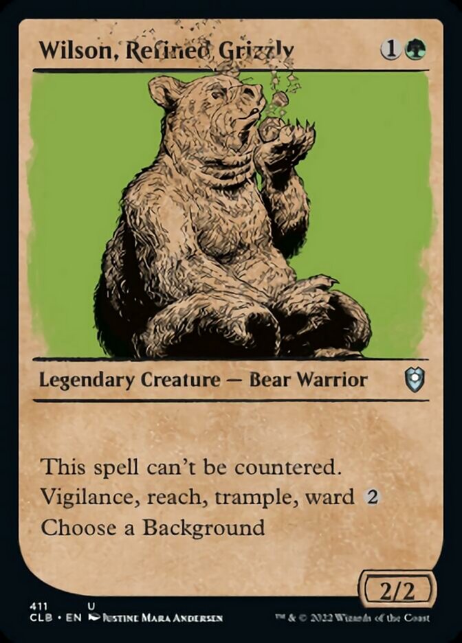 Wilson, Refined Grizzly (Showcase) [Commander Legends: Battle for Baldur's Gate] | Cards and Coasters CA