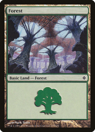 Forest (175) [New Phyrexia] | Cards and Coasters CA