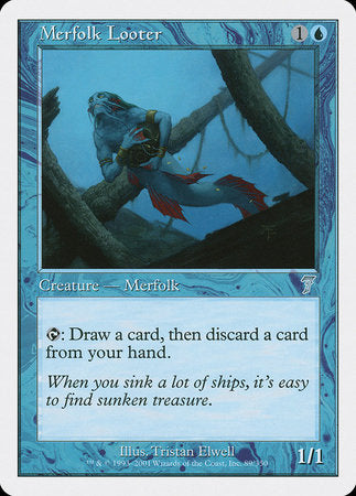 Merfolk Looter [Seventh Edition] | Cards and Coasters CA