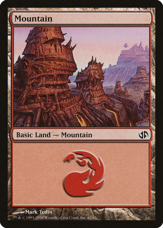 Mountain (62) [Duel Decks: Jace vs. Chandra] | Cards and Coasters CA
