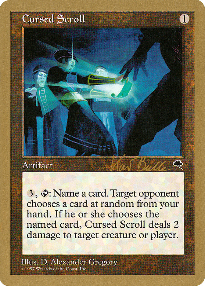 Cursed Scroll (Kai Budde) [World Championship Decks 1999] | Cards and Coasters CA