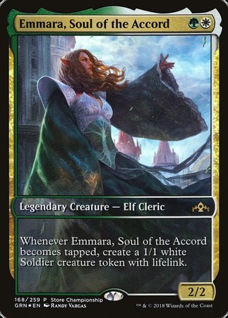 Emmara, Soul of the Accord [Guilds of Ravnica Promos] | Cards and Coasters CA