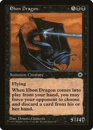 Ebon Dragon [Portal] | Cards and Coasters CA