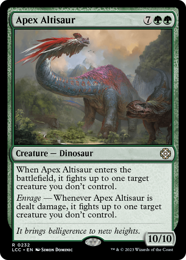 Apex Altisaur [The Lost Caverns of Ixalan Commander] | Cards and Coasters CA