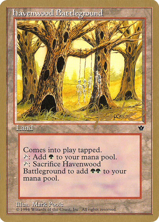 Havenwood Battleground (Mark Justice) [Pro Tour Collector Set] | Cards and Coasters CA