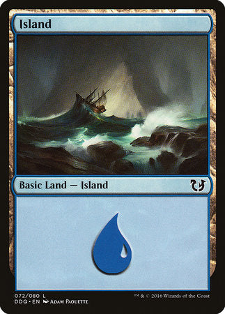 Island (72) [Duel Decks: Blessed vs. Cursed] | Cards and Coasters CA