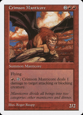 Crimson Manticore [Fifth Edition] | Cards and Coasters CA