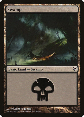 Swamp (36) [Duel Decks: Sorin vs. Tibalt] | Cards and Coasters CA