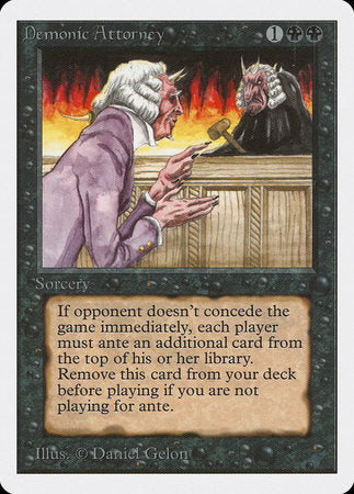 Demonic Attorney [Unlimited Edition] | Cards and Coasters CA