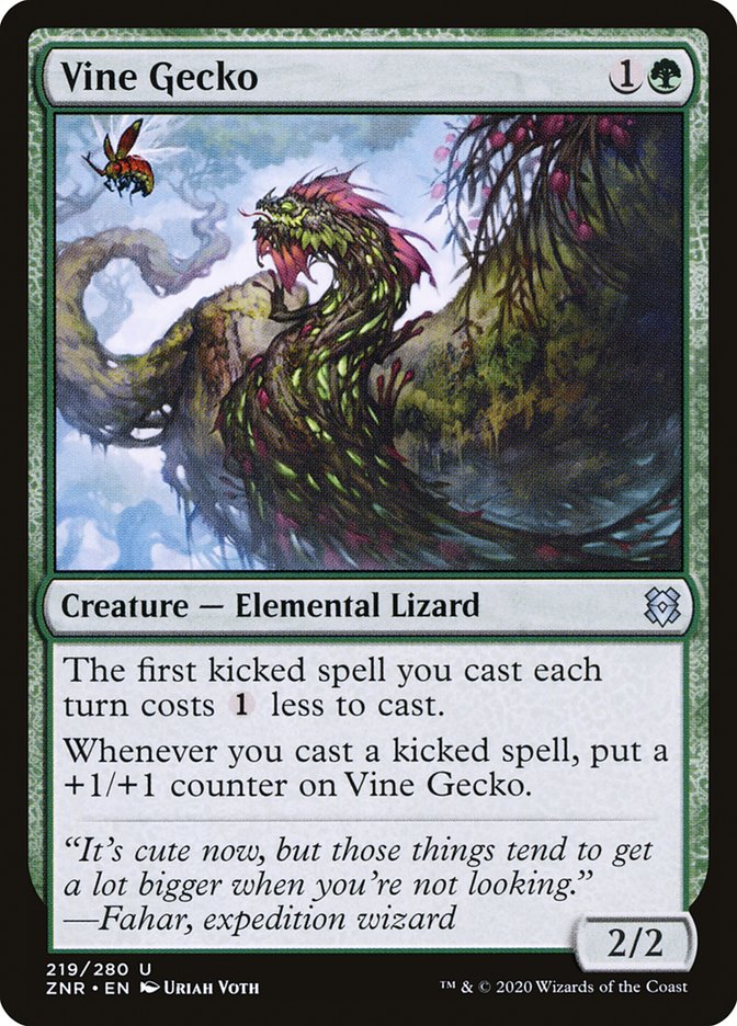 Vine Gecko [Zendikar Rising] | Cards and Coasters CA