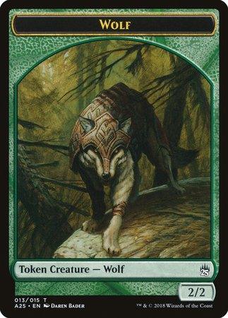 Wolf Token (013) [Masters 25 Tokens] | Cards and Coasters CA