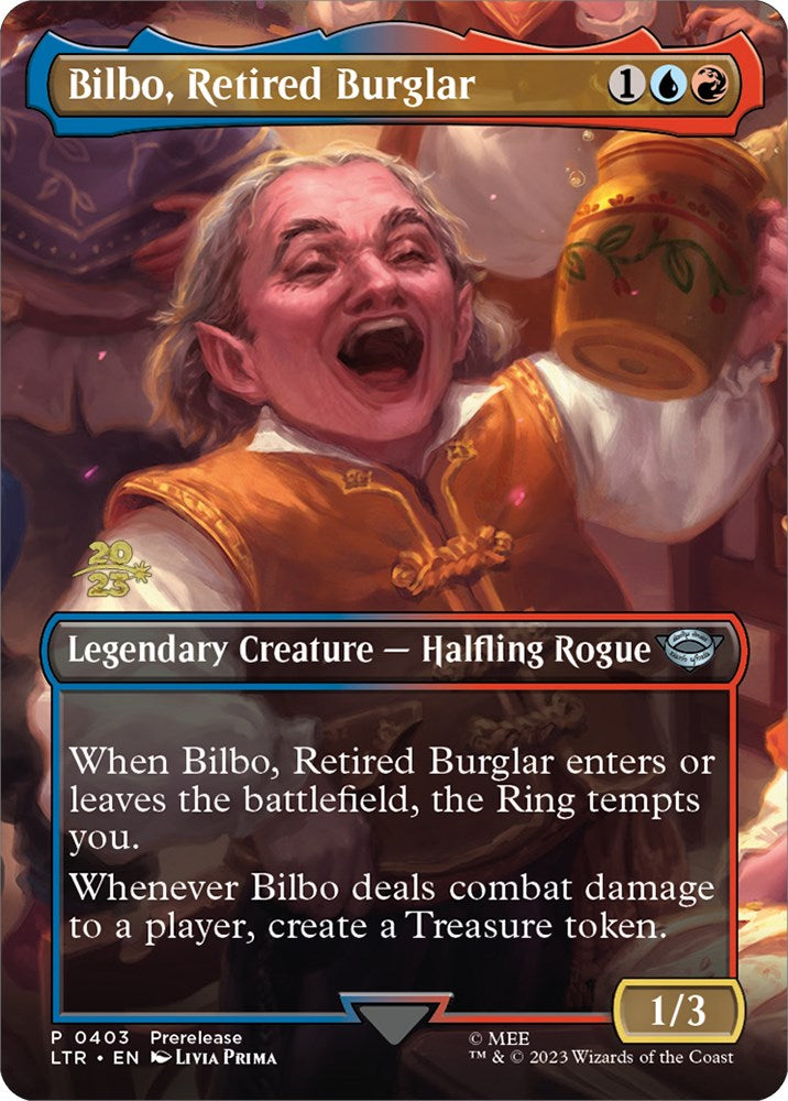 Bilbo, Retired Burglar [The Lord of the Rings: Tales of Middle-Earth Prerelease Promos] | Cards and Coasters CA