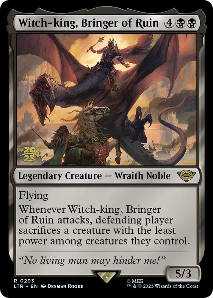 Witch-king, Bringer of Ruin [The Lord of the Rings: Tales of Middle-Earth Prerelease Promos] | Cards and Coasters CA