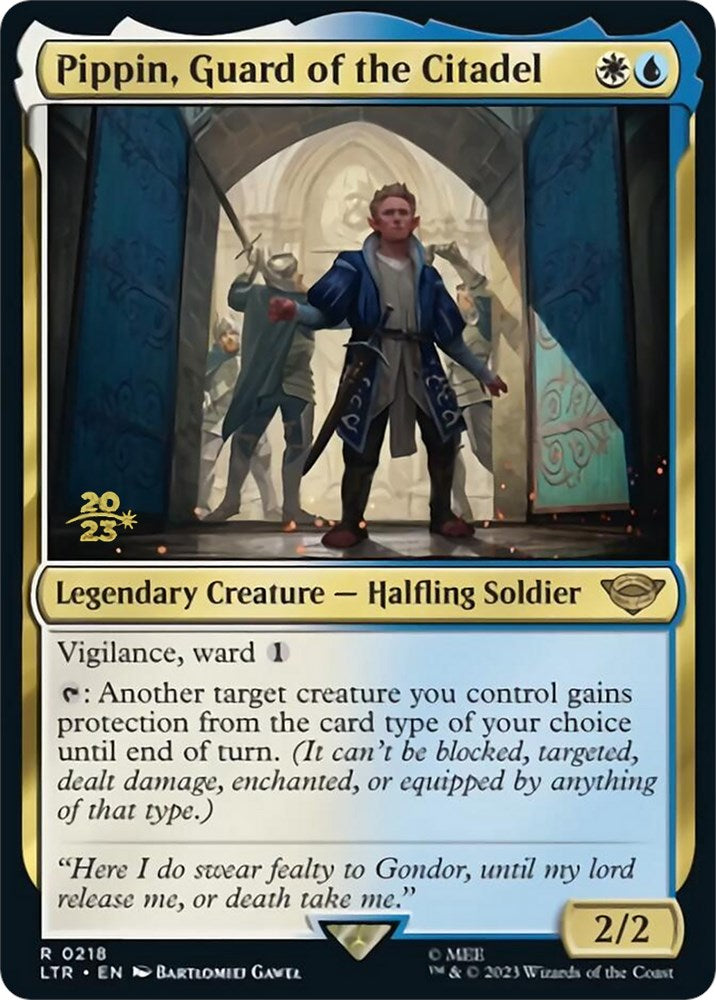 Pippin, Guard of the Citadel [The Lord of the Rings: Tales of Middle-Earth Prerelease Promos] | Cards and Coasters CA