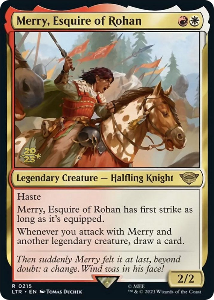 Merry, Esquire of Rohan [The Lord of the Rings: Tales of Middle-Earth Prerelease Promos] | Cards and Coasters CA