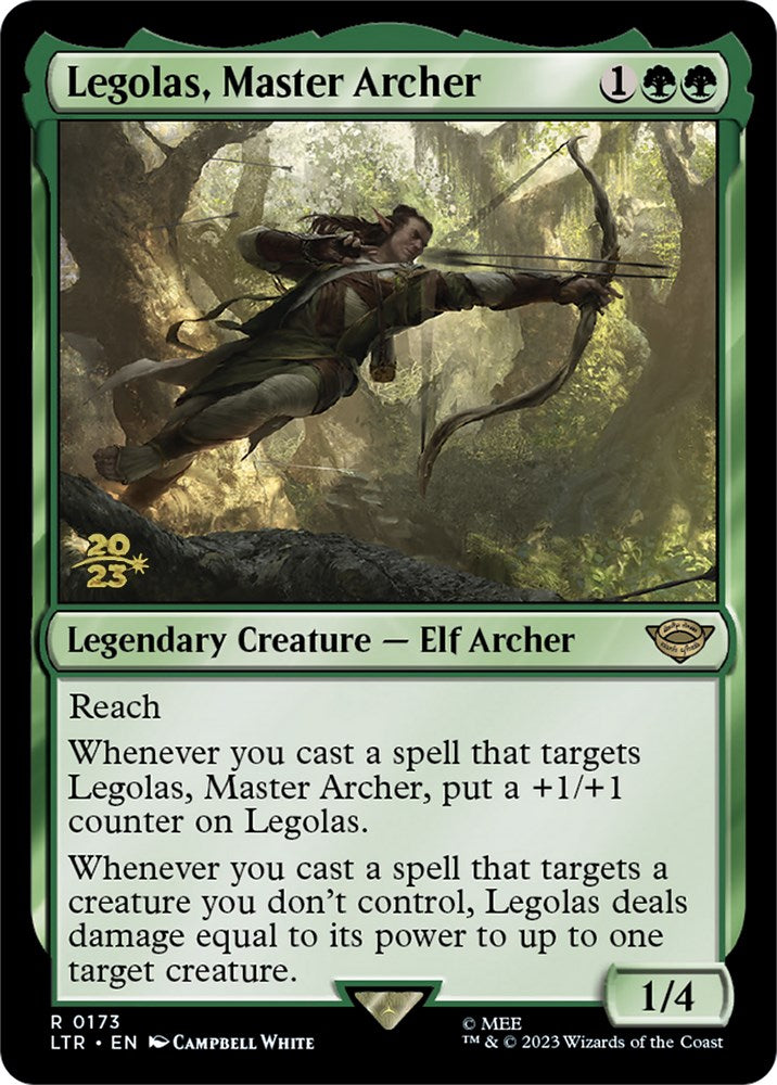 Legolas, Master Archer [The Lord of the Rings: Tales of Middle-Earth Prerelease Promos] | Cards and Coasters CA